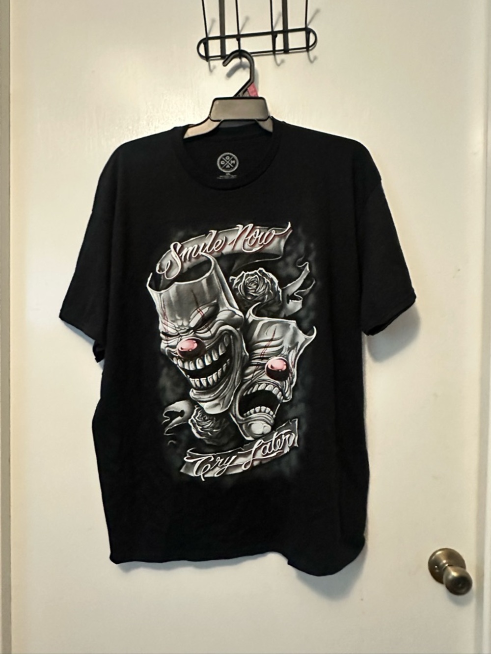 Black Graphic Tee - Smile Now Cry Later